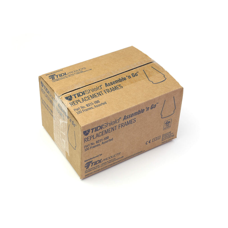 TIDIShield Assemble ‘n Go Eye Shield Frames (Case of 100) ― for Use with 9210-100 Lenses ― Protective Eyewear – PPE – Medical Office – Dental Office – Clinic – Pharmacy ― Homecare Product (9211-100)