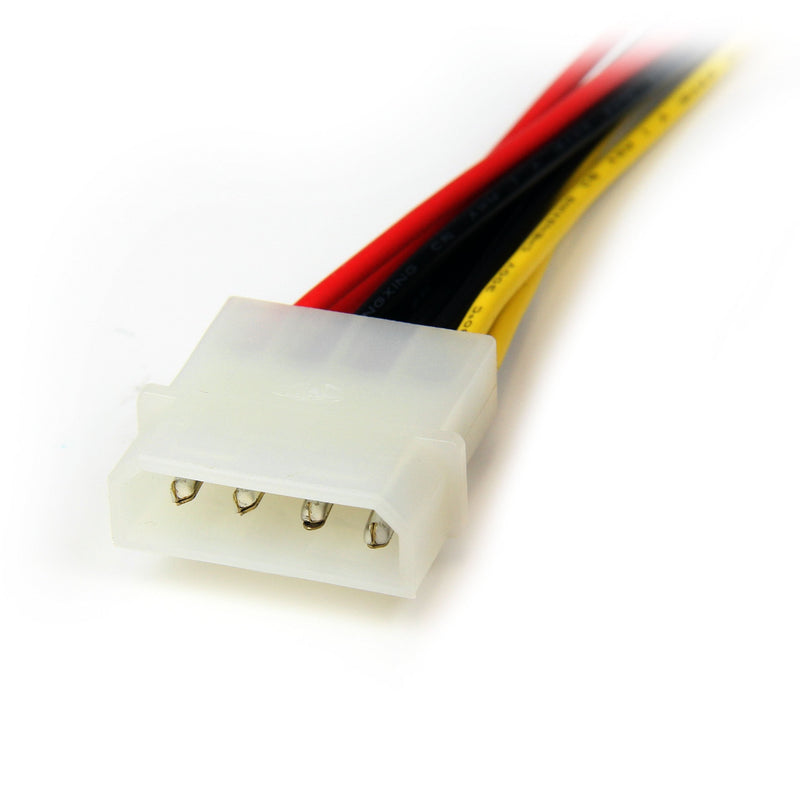 StarTech.com 12in LP4 to 2x SATA Power Y Cable Adapter - Molex to to Dual SATA Power Adapter Splitter (PYO2LP4SATA) 1 Count (Pack of 1)
