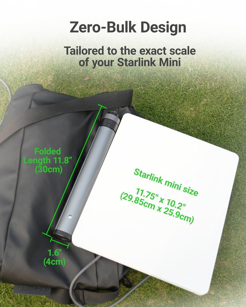 ORLNK T30S Tripod for Starlink Mini &V5 with Quick Release Plate (Aluminum) | Ultra-Compact 11.8" Design for Travel, Camping, Hiking, Fits Starlink V5 & Mini