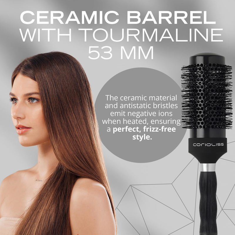 Corioliss | Hair Roller Brush for Women | Professional Hair Brush Ceramic | Ideal for Short Hair and Precise Work Styling 53 mm