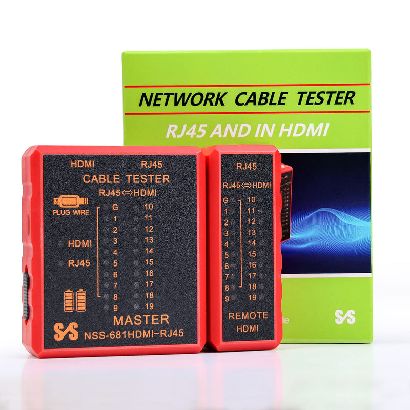 HDMI Tester Portable High Definition Network Cable Tester Checker HDMI & RJ11/45 Tester