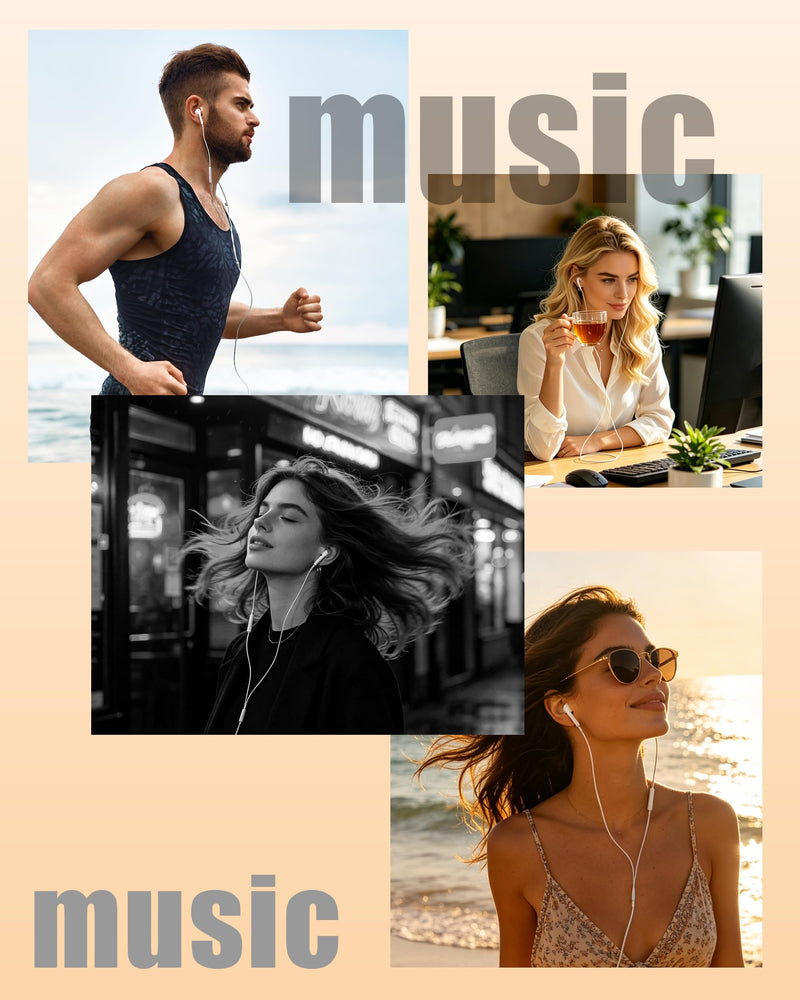 Apple Wired Headphones USB C Wired Earbuds for iPhone 17 16 Pro Max 16 | USBC in-Ear Headphones Wired Ear Buds Type C iPhone 16 Earbud Earphones Headsets White-USBC