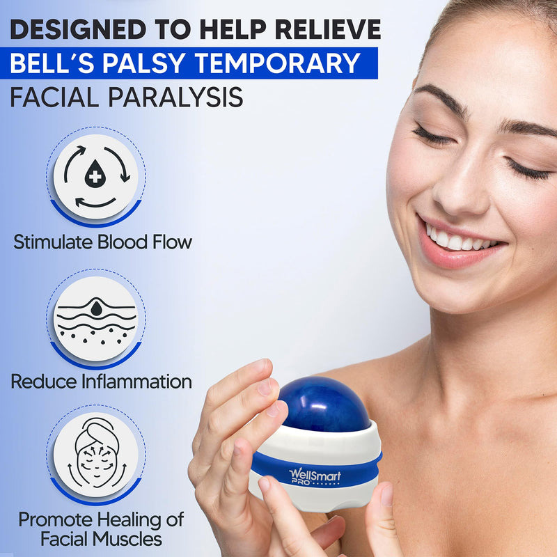 Bell’s Palsy Manual Facial Massager and Stimulator - Facial Paralysis Treatment for Nerves, Muscles, Sinus Drainage - Relieves Inflammation and Stiffness in Face, Eye, Mouth, Jaw - 2 Pc. Set