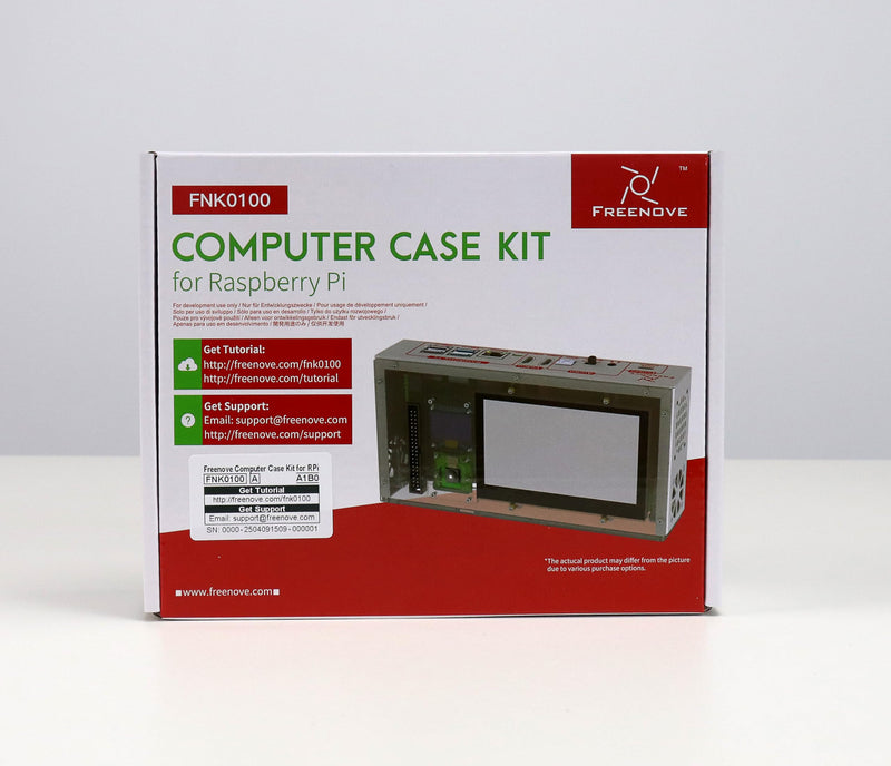 FREENOVE Computer Case Kit for Raspberry Pi 5 with Cooling Fan, M.2 NVMe SSD Slot 1231 MB/s, 5 MP Camera, 0.96 Inch OLED Screen, Built-in Stereo Speakers, 3.5 mm and Optical Audio (S/PDIF) no SSD no Screen