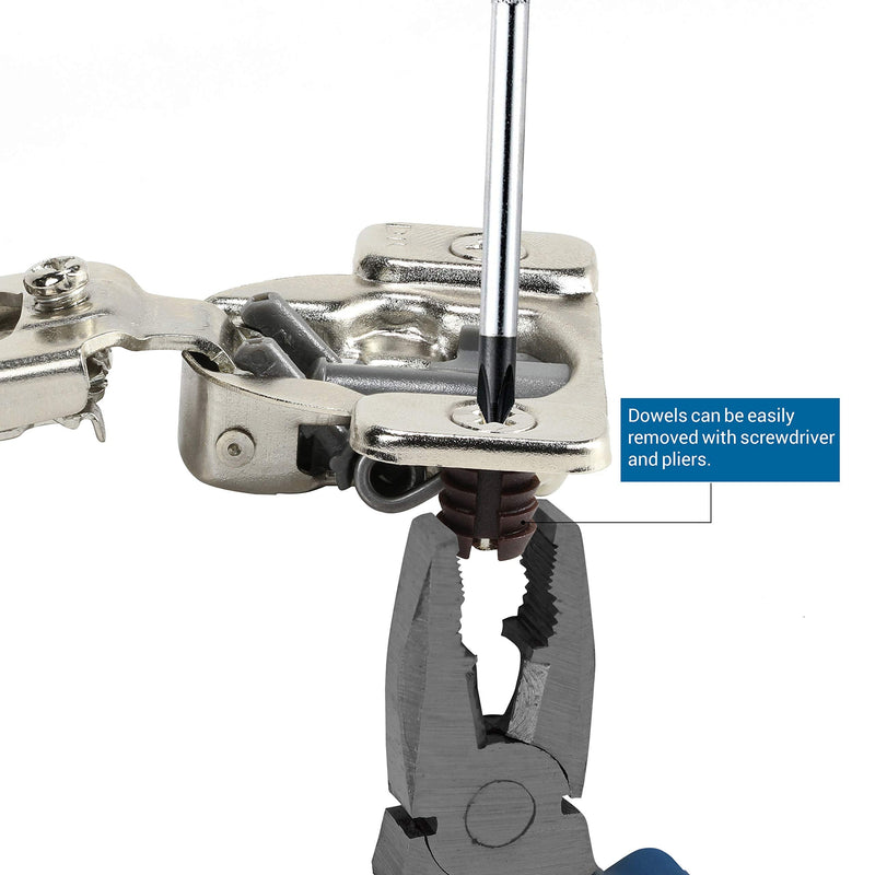DTC 1-1/4" Overlay Soft Close 105 Degree 2 Cam Press in Face Frame Concealed Cabinet Hinge 6-Way Adjustable E8Q115NH (10 Pack) 10 1-1/4 Inch