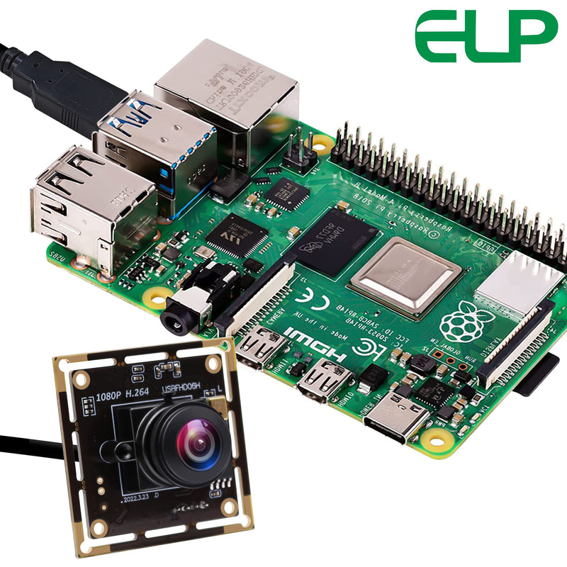 1080P USB Camera Module for Video Conferencing, 2MP IMX323 with 170 Degree Fisheye Lens, H.264 Format and Low Light Performance for Computer, Linux, Android, Jetson Nano