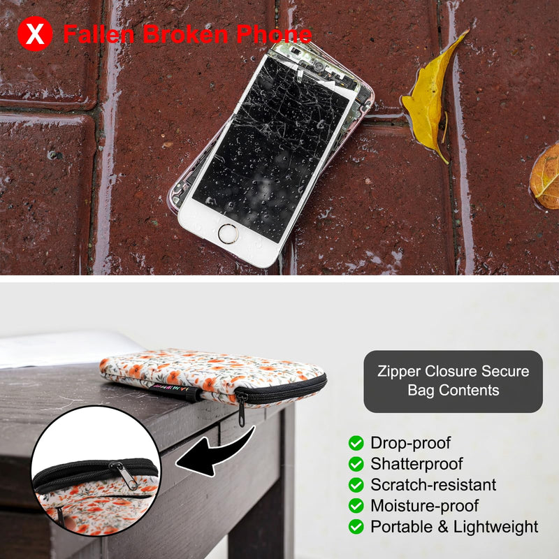 Neoprene Cell Phone Sleeve Pouch Case Bag for Women, Crossbody Strap Neck Lanyard Phone Bag for iPhone 17/16/15 Pro Max, Samsung S25, Pixel 10 (Late Autumn) Late Autumn
