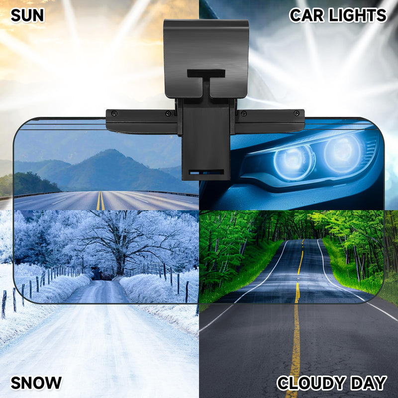 Sun Visor Extender for Cars，Adjustable Polarized Sun Visor Extender ，Polarized Car Sun Visor，Safe Driving Extension for Glare/UV ，Clip on, Universal (Universal, L) Large