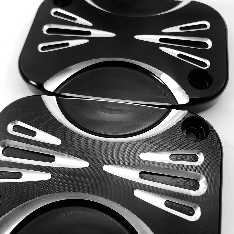 Motorcycle Brake Clutch Master Cylinder Covers Aluminum Left and Right Brake Reservoir Cylinder Cover for Harley Touring Road King Electra Street Glide Ultra Classic