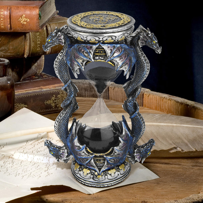 Design Toscano WU70646 Death's Door Dragon Gothic Decor Statue Hourglass Sand Timer, 6 Inch, Single