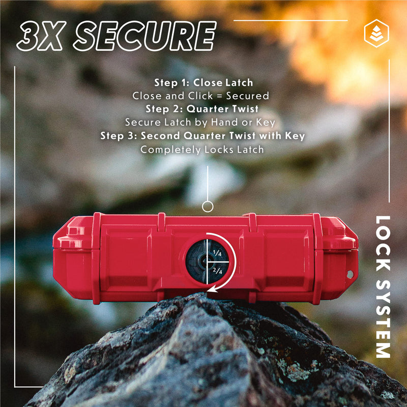 Evergreen 56 Dry Box - EDC Tough Protective Case USA Made for Organization of Cameras, Phones, Camping, Fishing, Hiking, Water Sports (Black, TOPO) TOPO, Black
