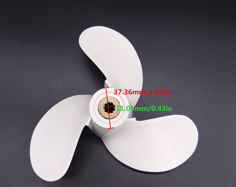 SouthMarine Boat Engine 7 1/4X6-BS 6L5-45943-00-00 F2.6-03010000 Propeller for Yamaha Parsun Makara 2.5HP 3HP 4HP 5HP F2.5A 3A Malta Outboard Motors 7.25x6