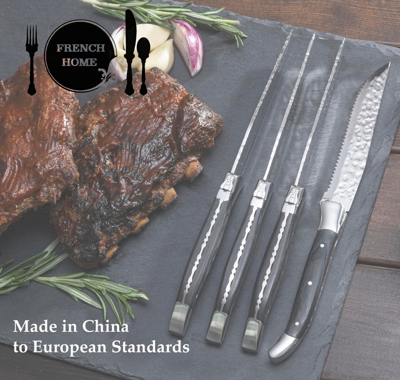French Home Laguiole Spreader Set – 8 Piece Cheese & Butter Spreader Set with Mother of Pearl Handles – Elegant & Practical Charcuterie Tools (6.25")