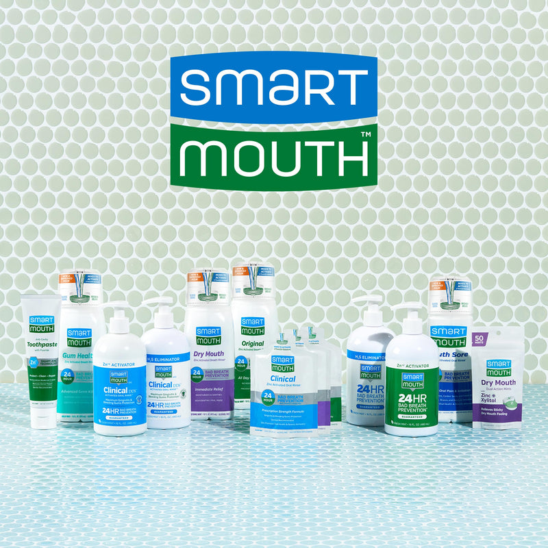 SmartMouth Anti-Cavity + Zinc Toothpaste - Fluoride for Cavity Prevention - Remineralizes Enamel - Sensitive Whitening - Alcohol-Free, Sugar-Free & Gluten-Free - 3.4 oz, 3-Pack