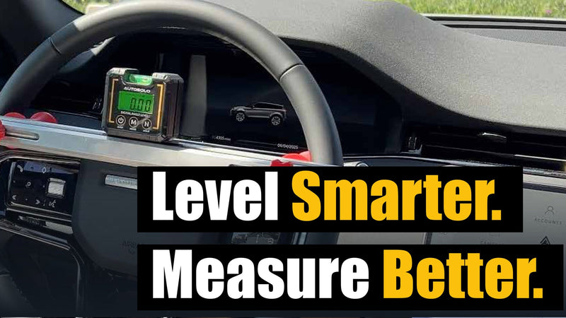 Digital Angle Level Gauge ±0.1° Accuracy - 4-in-1 Magnetic Inclinometer for Camber Caster Alignment Tool & Construction