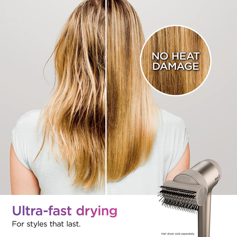 Shark XSKHD1SB IQ Styling Brush, Auto Preset Attachment for HyperAIR Blow Dryers, Rotatable Hot Brush, Styling Tools, for Straight, Wavy, Curly, and Coily Hair, Straight and Shiny Blowout, Stone | Auto Preset Attachment for HyperAIR Blow Dryers, Stylin...