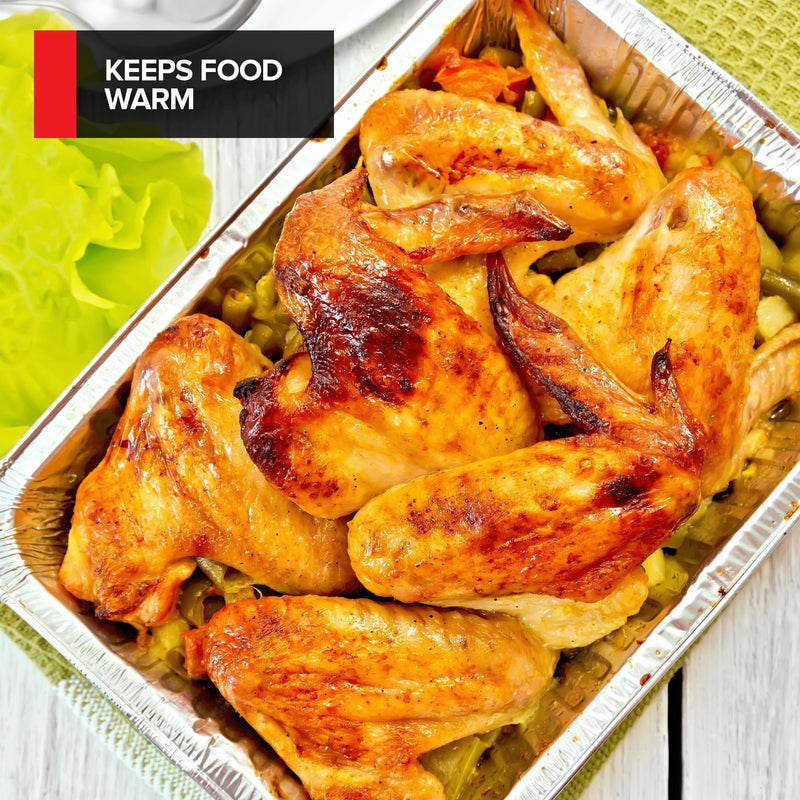 Stock Your Home (20 Pack) Deep Aluminum Pans 9x13, Heavy Duty 4” Deep Foil Pans Disposable Catering Trays, Baking Tins, Large Food Containers for Cooking, Heating, Storage, Serving, Holiday Meal Prep 20