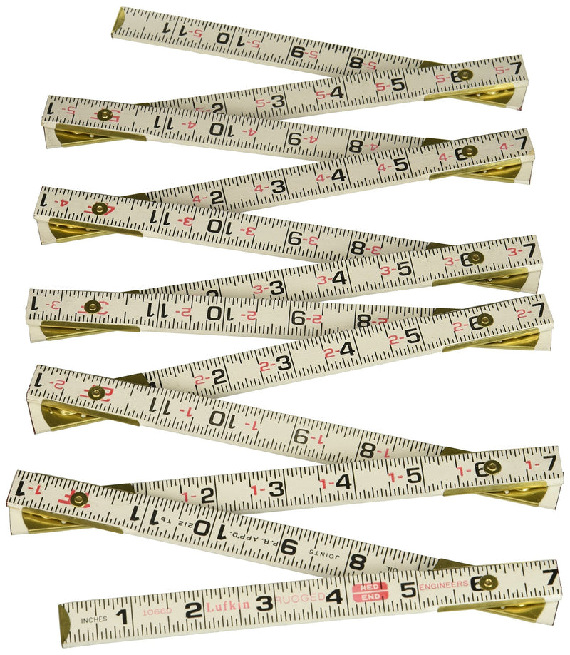 Crescent Lufkin Wood Rule, 5/8X6', Redend Eng, Black - 1066DLN (Pack of 2) 1 Count (Pack of 2)