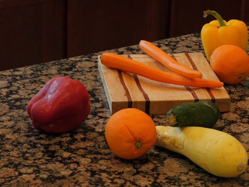 Alaska Ulu Knife Set Curved Knife with Wood Handle plus Chopping Board Mezzaluna Made in Alaska USA Ulu Factory