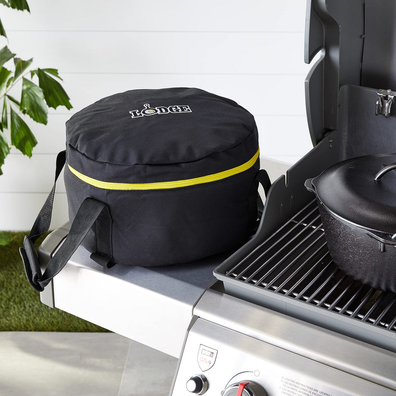 Lodge Black Camp Dutch Oven Tote Bag - Durable Camp Dutch Oven Bag with Handles - 12 Inch