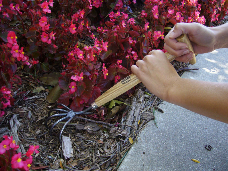 DeWit 5-Tine Cultivator with P-Grip Handle, Works as Garden Hoe and Tiller