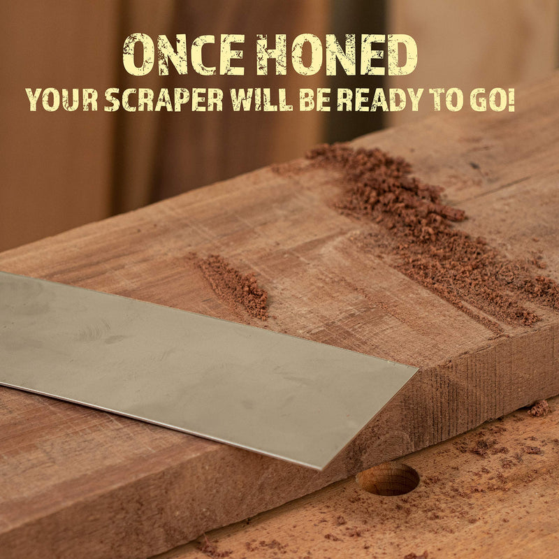 Scraper Burnisher for Creating Sharp Burrs and Honing Card Scrapers 6 inch Steel Rod with Hardwood Handle