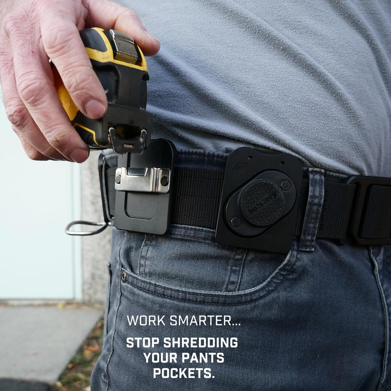 Holstery TapeMaster | Clip-On Tape Measure Holder - Low-Profile Measuring Tape Holster for Your Belt, Tool Bags, Pockets, or Pants TapeMaster Pro