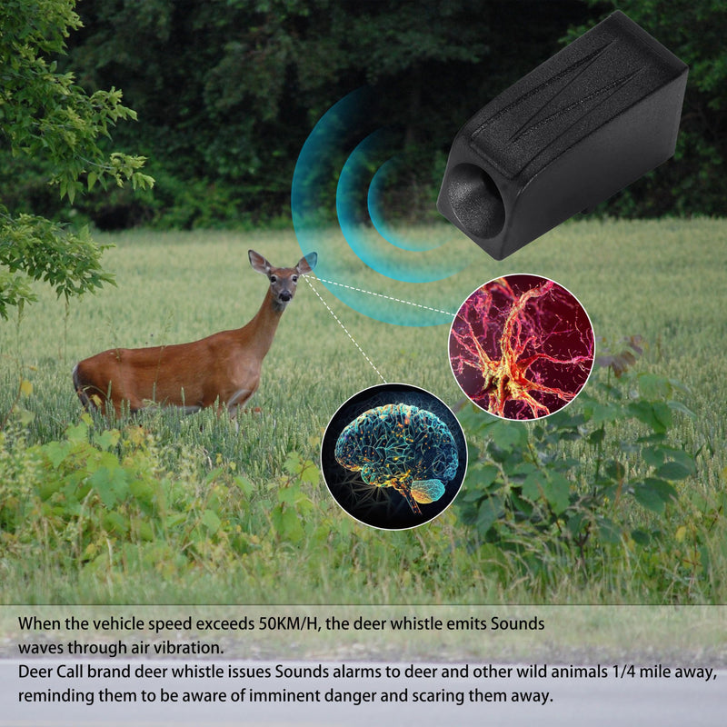 Deer Whistles for Vehicles - Single-Horn Design, Waterproof & High-Frequency Sound, Universal Fit for Cars, Trucks, Motorcycles, RV (12 Packs) - Ideal for Drivers 12 Pack