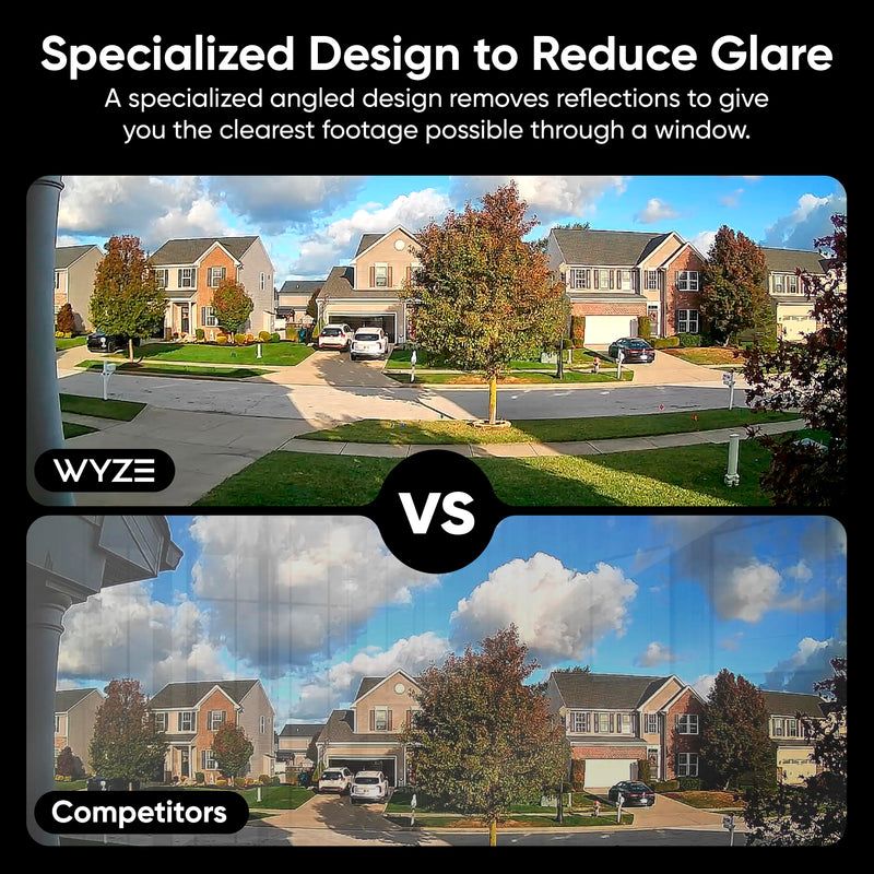 WYZE Window Cam Wedge Mount, Compatible Only with WYZE Window Cam, 20-Degree Viewing Angle, Glare-Reducing Design