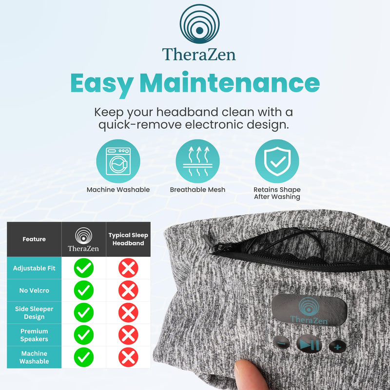 Adjustable Wireless Comfort Headband - Bluetooth Headphones Headband for Exercise, Sleep, Travel, and Relaxation