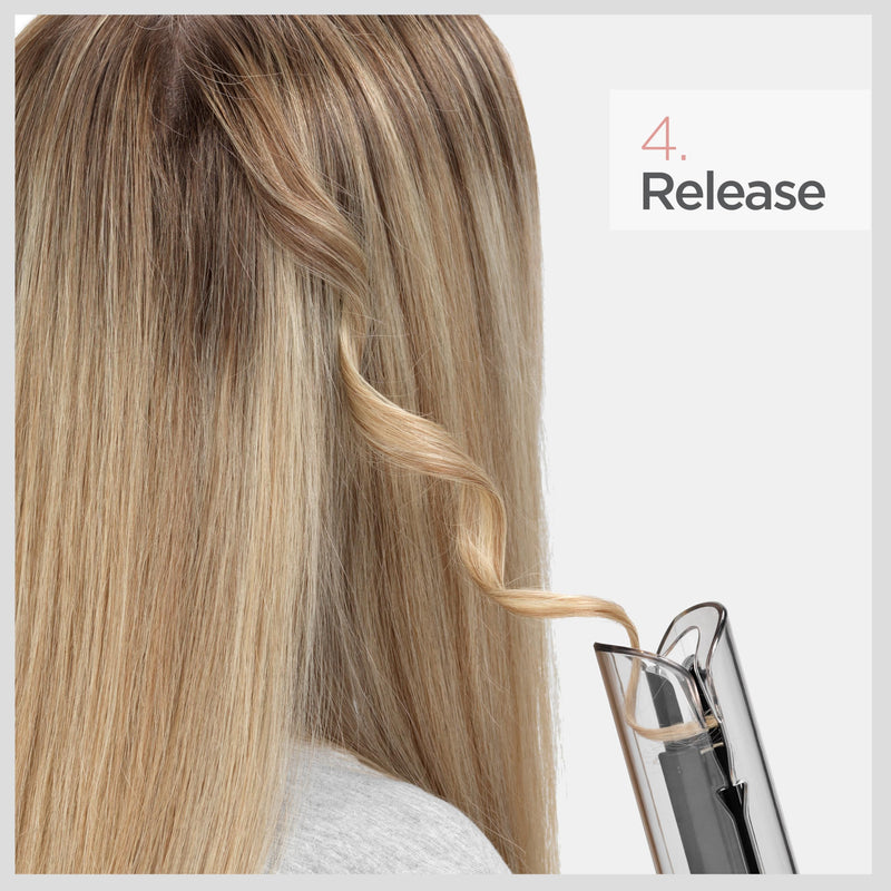 BaByliss Curl Secret Lite - Automatic Hair Curler, Easy Fast Hair Styling, 5 Heat Settings up to 210° - Black & Rose Gold, C1031U 19mm – Classic Styling (No Air)