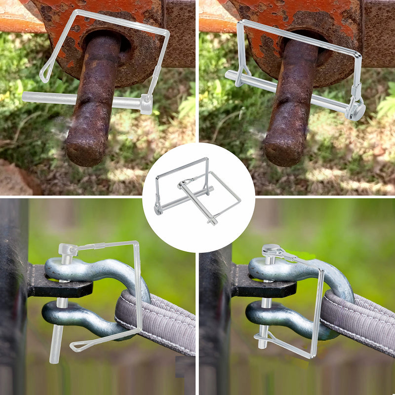 Pack of 10 Trailer Pins – 2-3/4" x 1/4" (L x W) – Featuring Trailer Hitch Pins, Shaft Locking Coupler Pins, PTO Pins and Lock Pins for Farm Trailers Towing, Lawn Equipment and Hitches