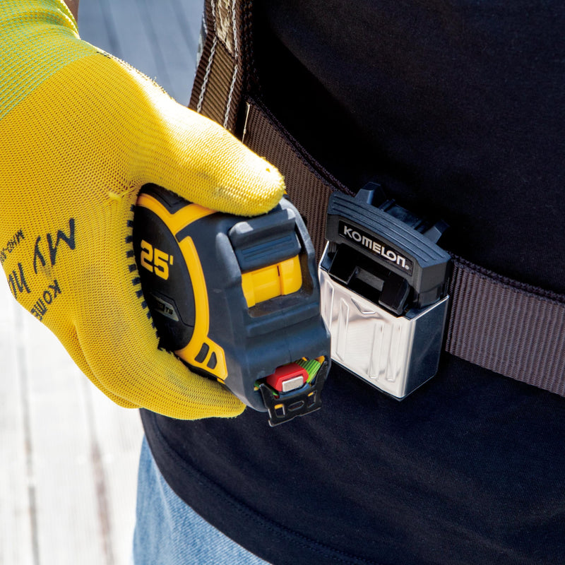 Komelon 25' Wideblade Tape Measure with Universal Belt Holster