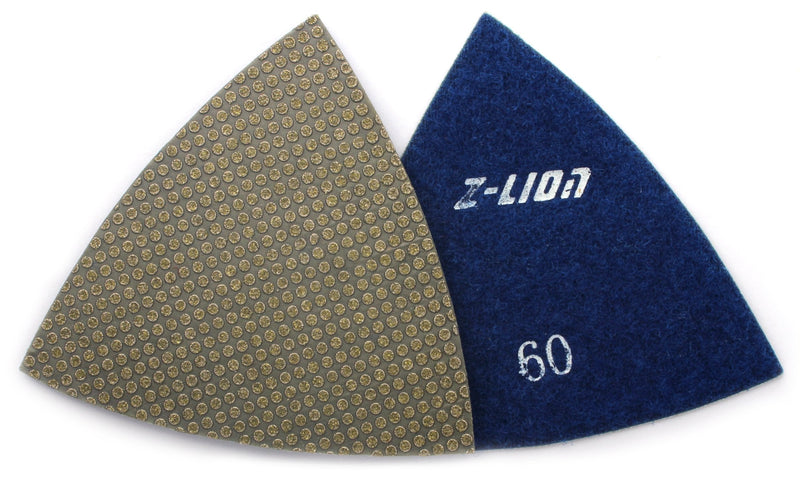 Z-Lion Diamond Triangular Sanding Pads for Oscillating Tools(4 Pcs/lot) 60#/120#/200#/400# 4 Piece Set