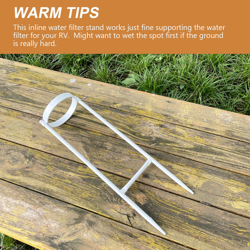 RV Water Filter Stand, Keeps Water Filters Upright and Off The Ground, Reduces Hose kinking-1 Pack