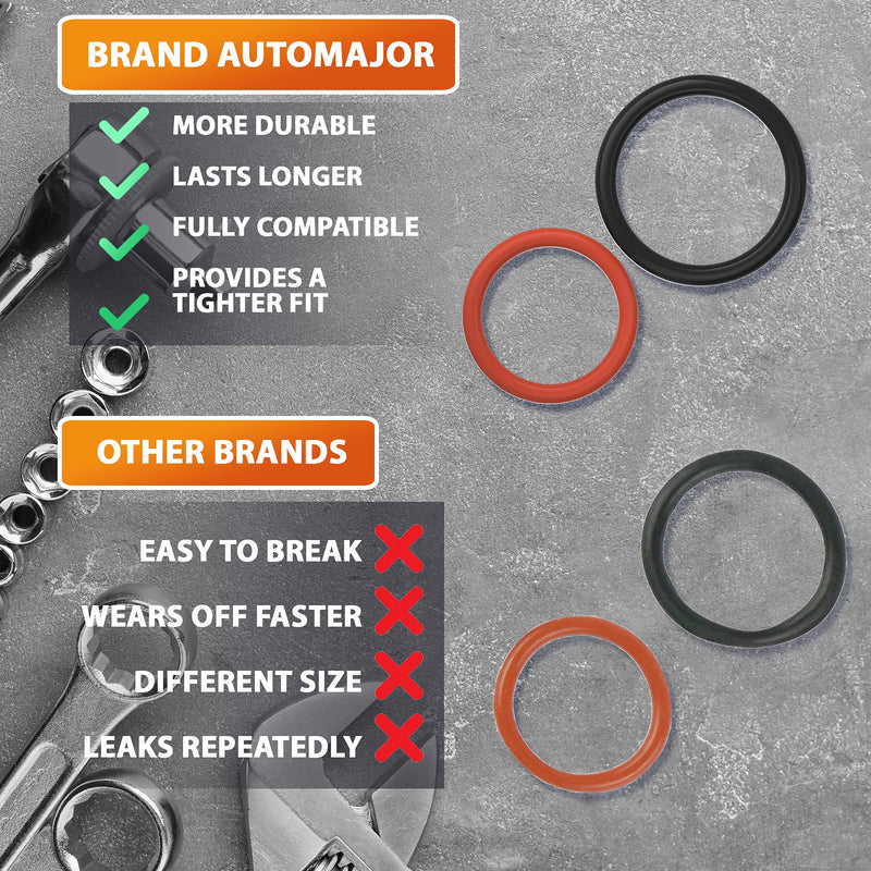 2pcs Power Steering Pump Rubber Inlet & Outlet O-Ring Seals 2pcs KIT 91345-RDA-A01 / 91370-SV4-000 Replacement for Honda/Acura 1994-2011 Power Steering Hight Pressure Hose Seals by Automajor
