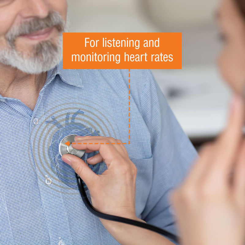 Stethoscope for Adults and Pediatrics - Pack of 2 Standard Head Stethoscopes for Nurses, Doctors, EMTs - Estetoscopio Profesional 2 Pack