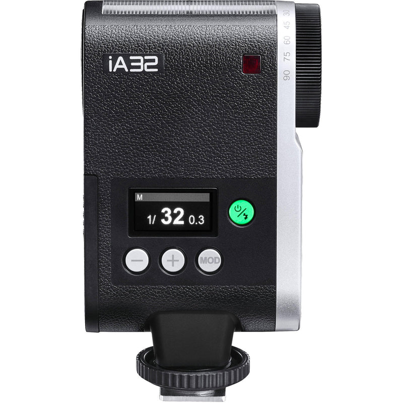 Godox Flash iA32 Mini Flash, Compact Auto Flash with Automatic Exposure, Lightweight Portable Camera Flash for Beginners, Hobbyists, Content Creators, Travel and Everyday Photography