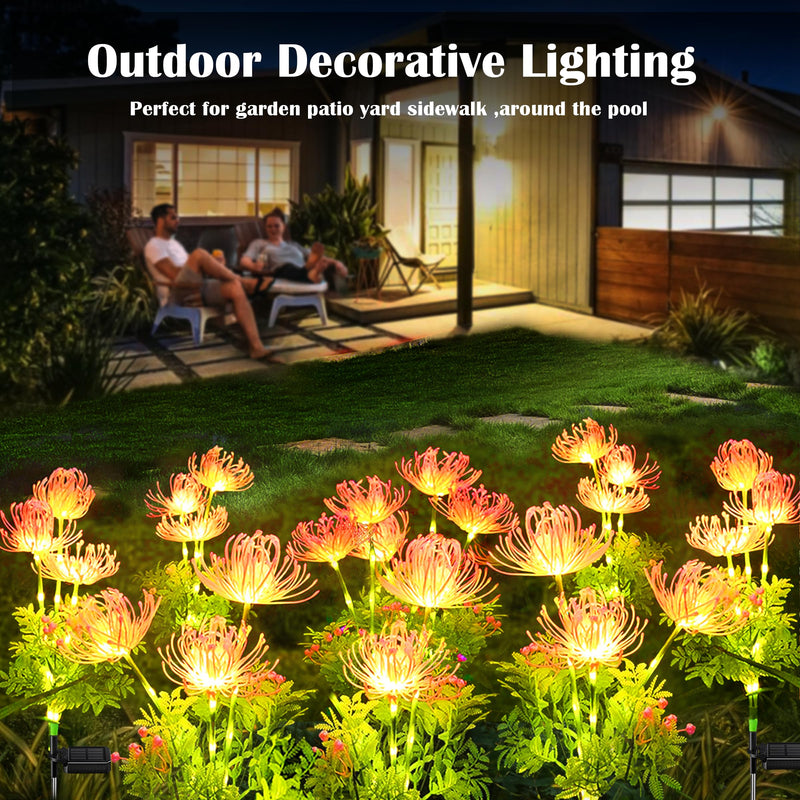 SunKite Solar Garden Lights, Solar Flowers Lights with Glowing Flowers & Stems, Outdoor Stake Decorative Lighting Waterproof for Garden,Yard Patio Pathway Decor,Gift for Mother（4 Pack） 4
