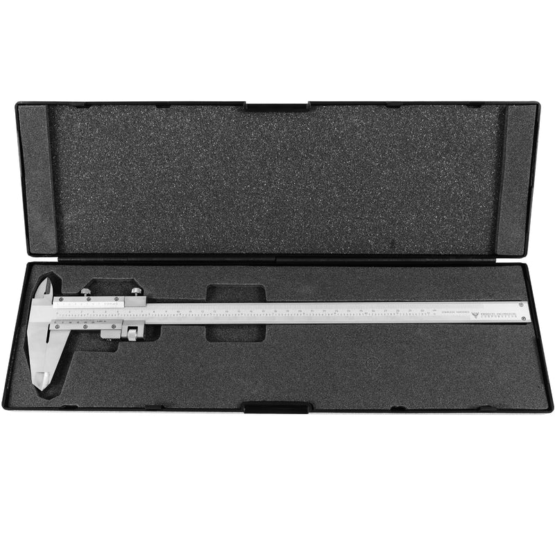 PEC Tools 6" / 150mm Vernier Caliper | Stainless Steel, Fine Adjustment, 0.02mm/0.001" Graduation, 0.03mm Accuracy 6"/150mm
