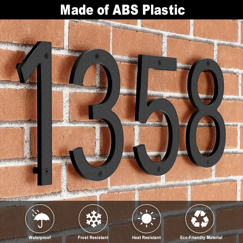 10 Inch Black House Numbers for Outside, Large Floating Home Address Numbers, Modern Outdoor House Number for Wall Street Garage Gate (1) 10 Inch Number 1