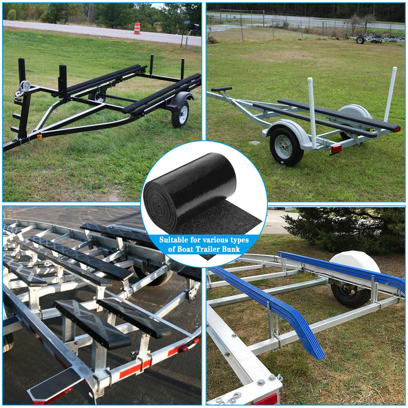 DECOHS Boat Trailer Bunk Carpet - Marine Trailer Bunk Carpet - Trailer Boat Bunk Padding for Outdoor Boat Trailer Jet Ski Ramp Garage Dock 8inch x 20ft