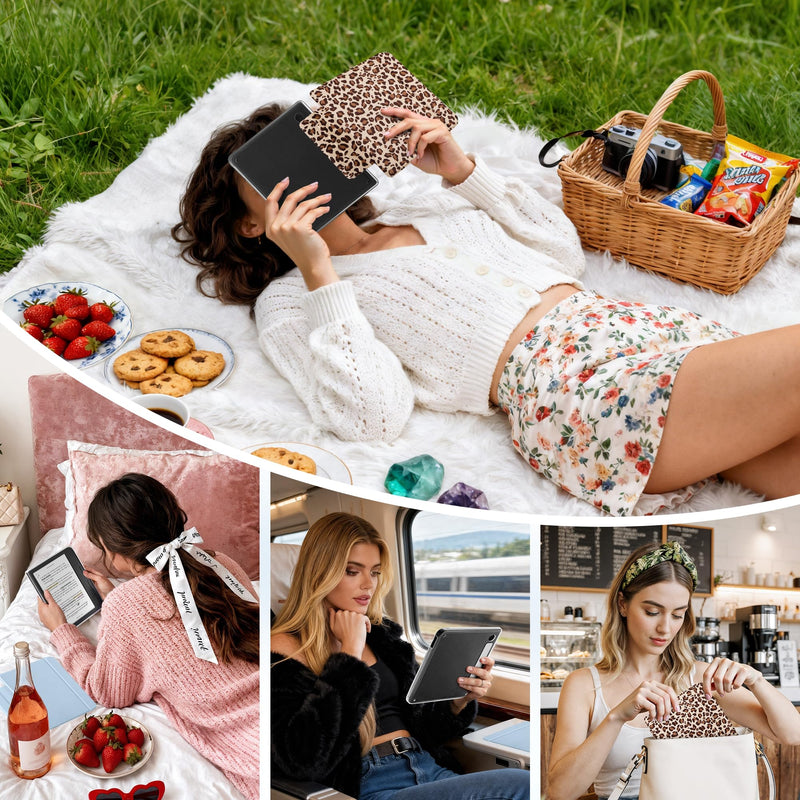 Magnetic Detachable Case for 7" Kobo Libra Colour (2024) | Magnetic Detachable, Auto Wake/Sleep, Slim PU Leather Case, Soft TPU Edge, Lightweight, For Bookish Travelers, Leopard 7" Kobo Libra Colour 2024 Released