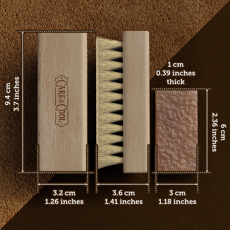 Care & Cool Suede and Nubuck Cleaner Kit (8 oz) Restores Color & Vibrancy to Shoes Clothes, and Furniture (Essential Kit)