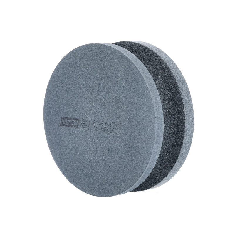 Norton Crystolon Abrasive Machine Knife Stone, Silicon Carbide, 4" Diameter x 1-1/2" Thickness, Grit Coarse/Fine (Pack of 1)