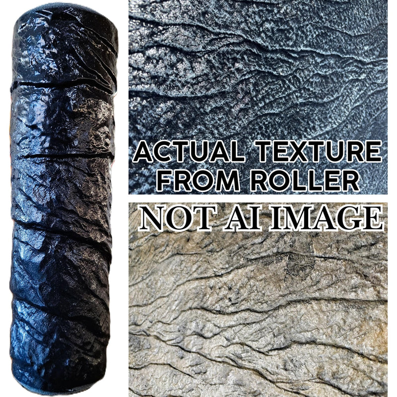 Best Italian Slate Stamp Roller, Concrete Stamping Texture Roller & Masonry Form. This 9",1/8" x 2,3/4", Slate Concrete Roller, Offers Beautiful Designs for Driveways, Patios, Walls, Walkways, & More