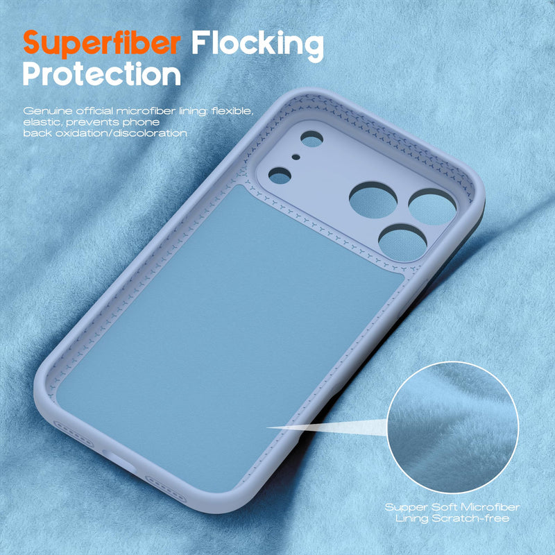 SKYLMW Striped Case for iPhone 17 Pro with Stand,6.3" Blue/White | Aesthetic Striped,Magnetic Stand,Compatible with Mag-Safe,Silicone 17 Pro Phone Case