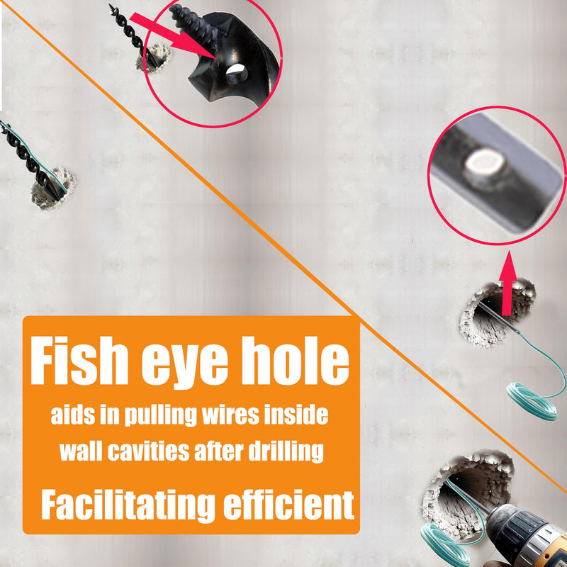 Flex Installer Drill Bit Fish Bit Self Screw Point for Pulling Line Through Tight Spaces 9/16 in. x (4.5 FT) 54 in. Extra Gift C 1454C