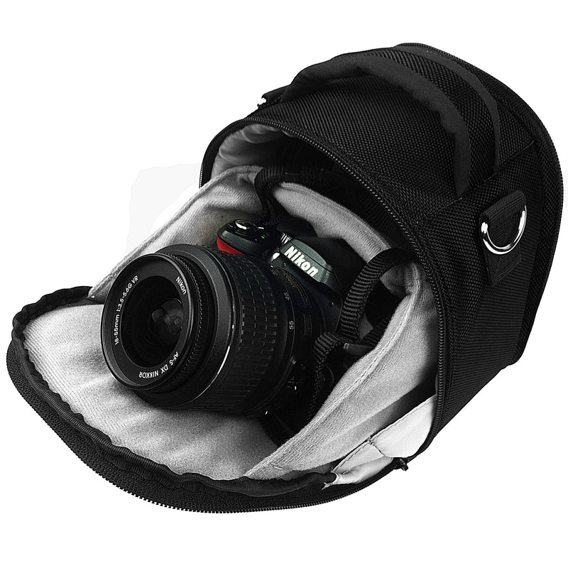 VanGoddy Laurel Onyx Black Carrying Case Bag for Sony Cyber-Shot, Alpha, E-Mount, A-Mount Series Camera's