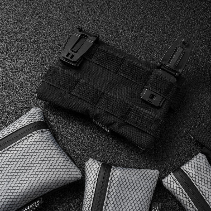 TACTICAL_GEEK Storage A5 EDC Storage Pouch Set, Multi-Purpose Molle EDC Gadget Pouch, Multi-Functional Utility Small Tool Pocket,Luggage Organiser Divider Small Pouch Organizer for Daily Carry(Black) Black